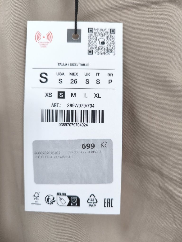 Vendo Saia Zara S com franzido nova com etiqueta