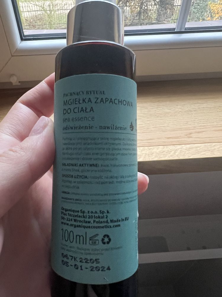 Organique mgielka do ciala Body Mist Sea Essence