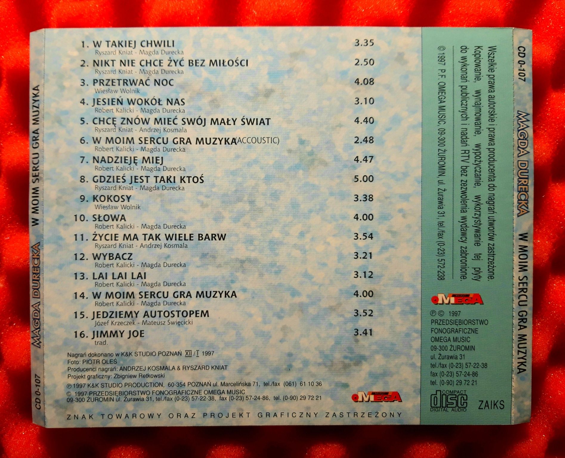 Magda Durecka – W Moim Sercu Gra Muzyka (CD, 2000)