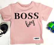 Minikid extra T-shirt brudny róż Boss Boy rozm. 128-134 _ 8 - 9 latk