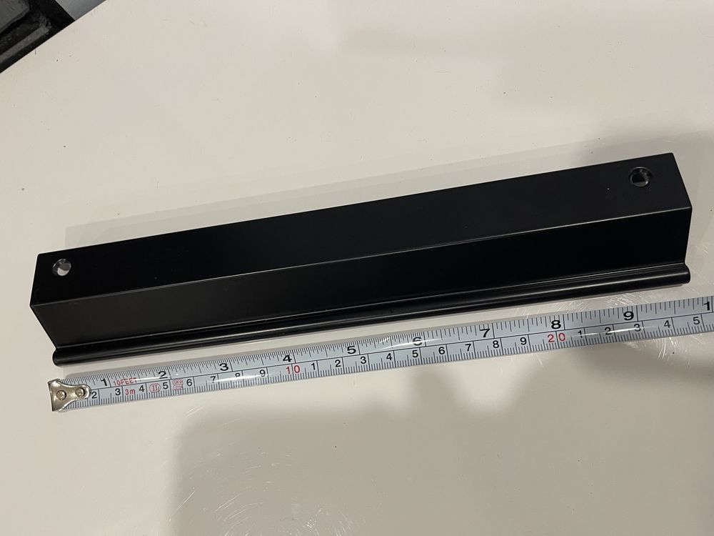 Uchwyt pochwyt krawędziowy metal do szuflady szafki czarny 2szt.  15cm