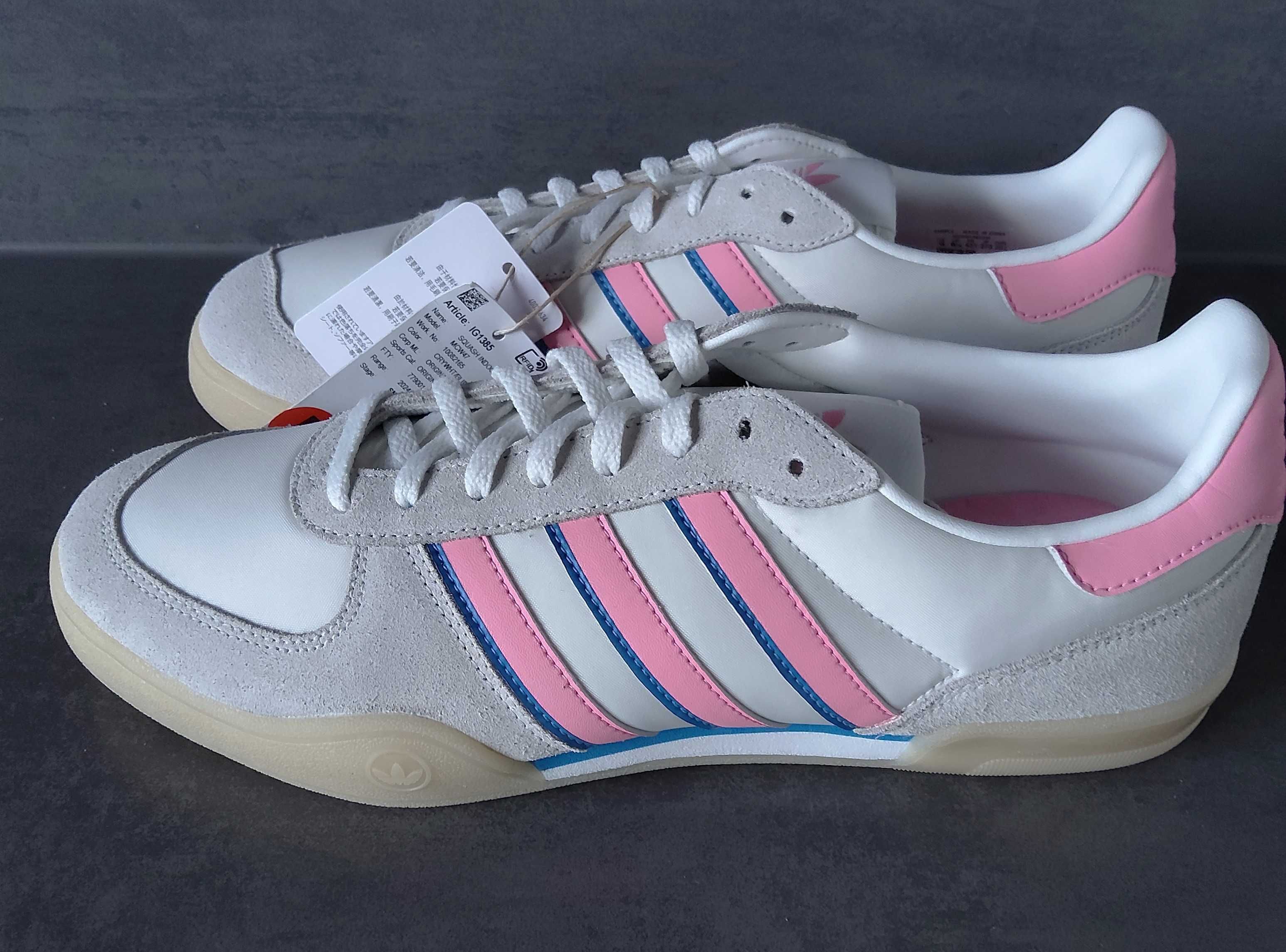 Sneakersy buty męskie Adidas Squash Indoor IG1385 r. 42 2/3