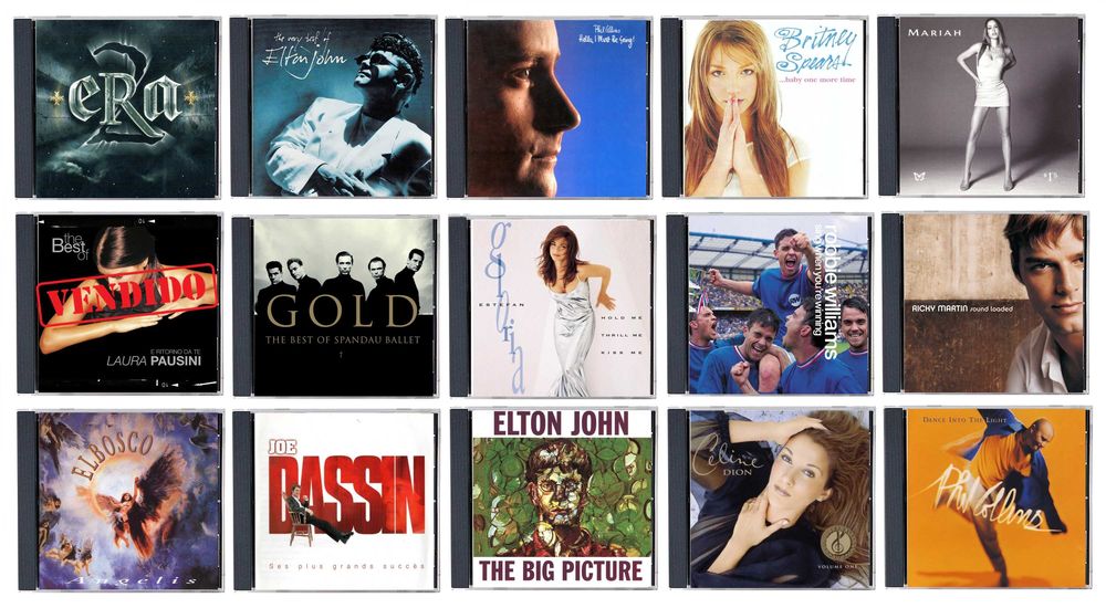 Pop, Rock, New Age, Soul, Latina, Clássica, Jazz: Lote de 60 CD's [19]