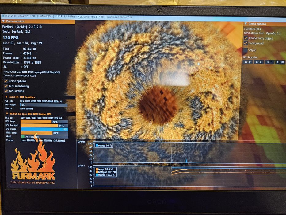 Laptop gamingowy HP Omen RTX 4050 i5 13th 1000GB SSD 16GB RAM