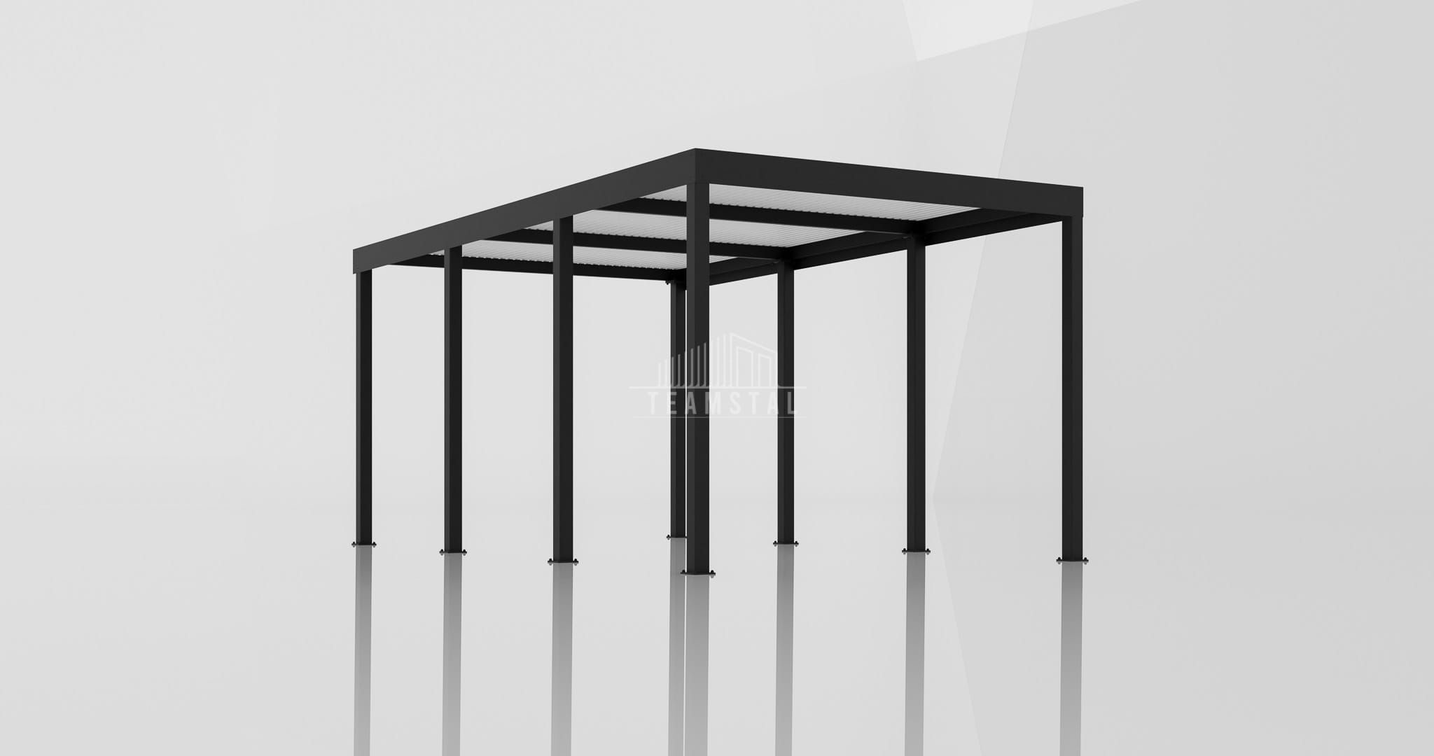 CarPort PREMIUM - Wiata samochodowa 3x5 Antracyt - TS1038