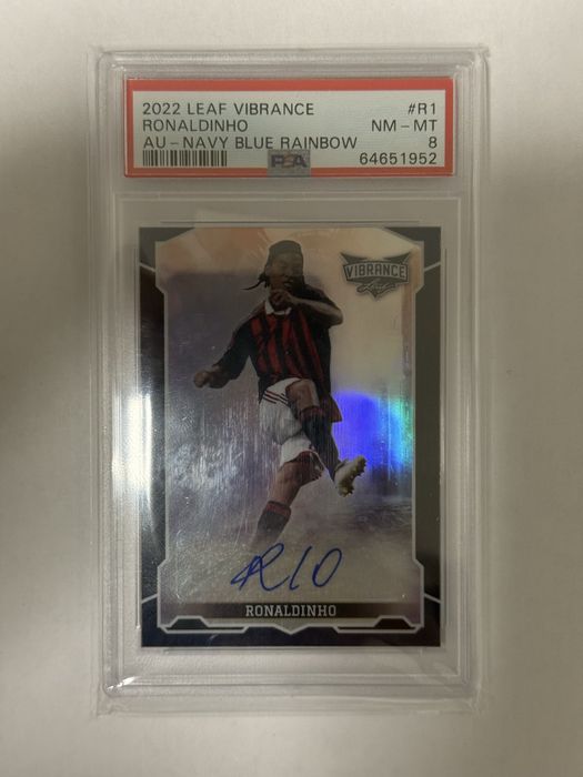 Картка leaf, panini, topps з автографом  Роналдіньо