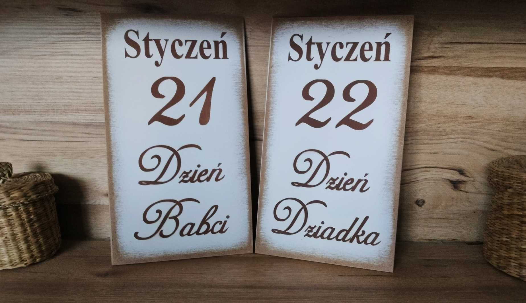 Tabliczki na Dzień Babci i Dzień Dziadka Różne WZORY