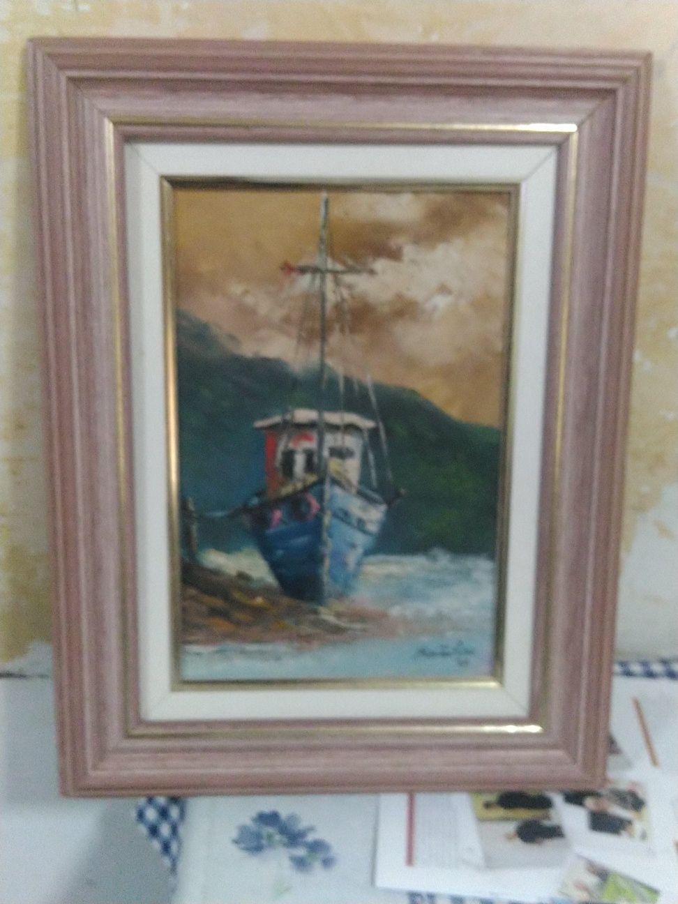 Quadro pintado a óleo, 1970
