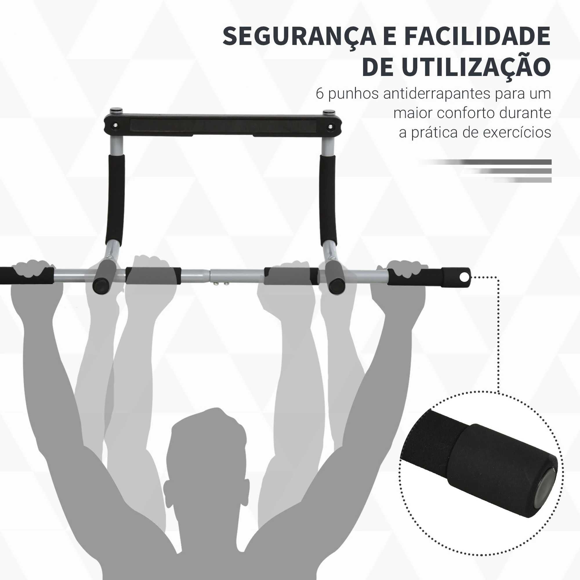 NOVO: Barra de Elevação de Pull up para Porta - ainda embalado