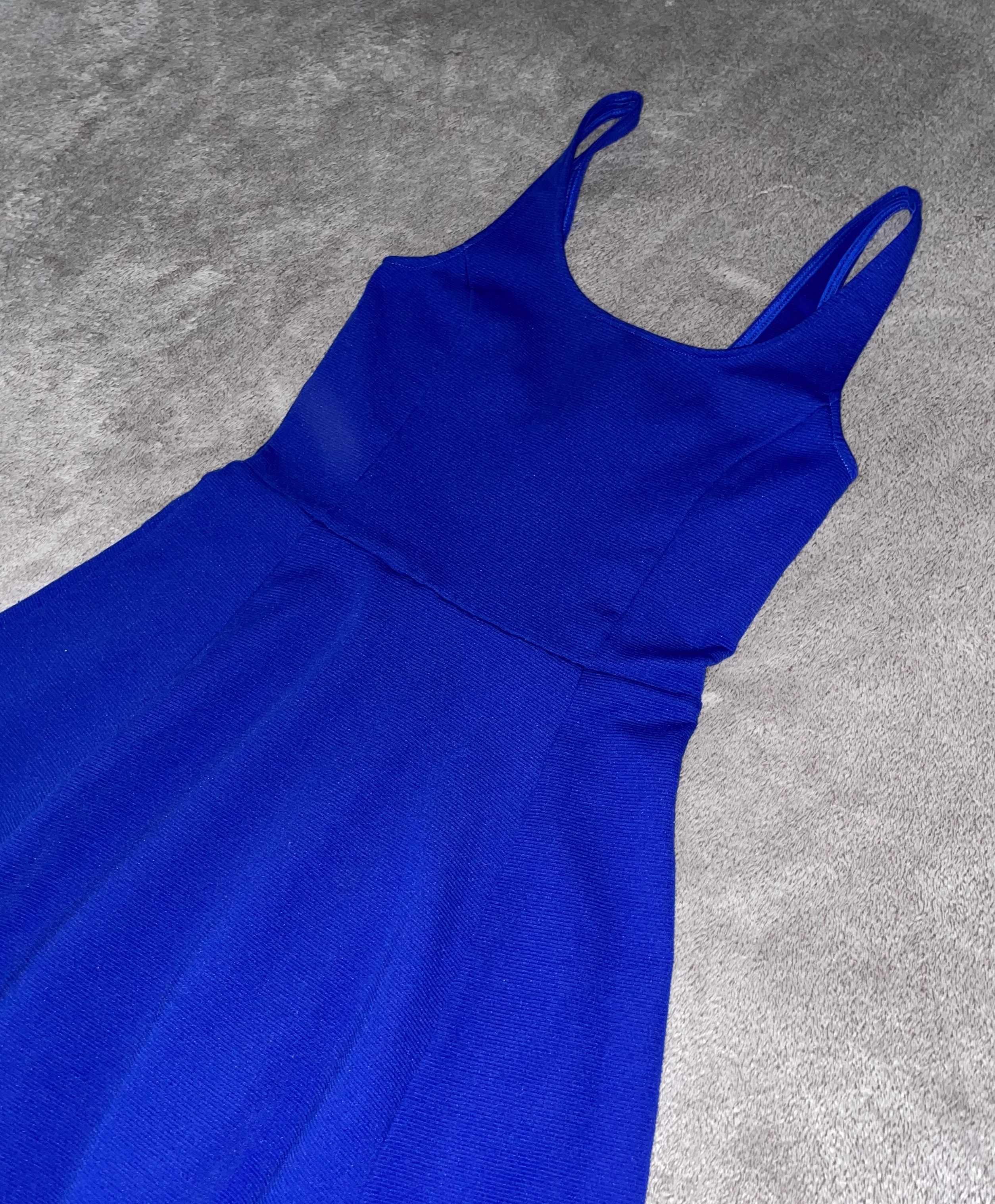 Sukienka kobaltowa H&M rozmiar 36 (S)
