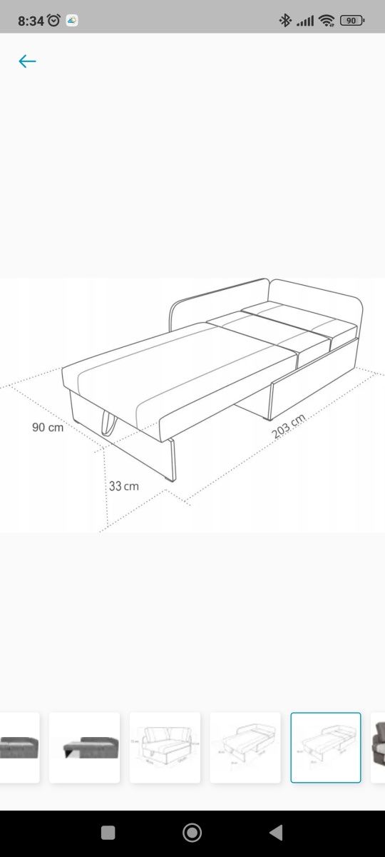 Sofa narożna z funkcją spania