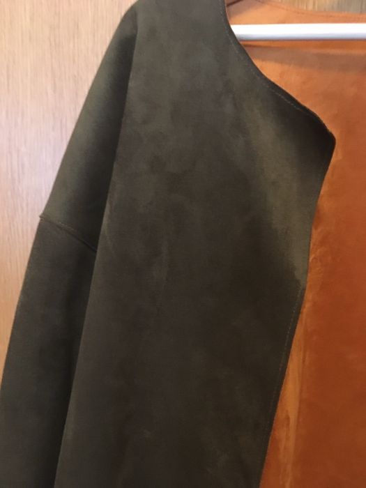 Casaco camurça verde seco/laranja LXL