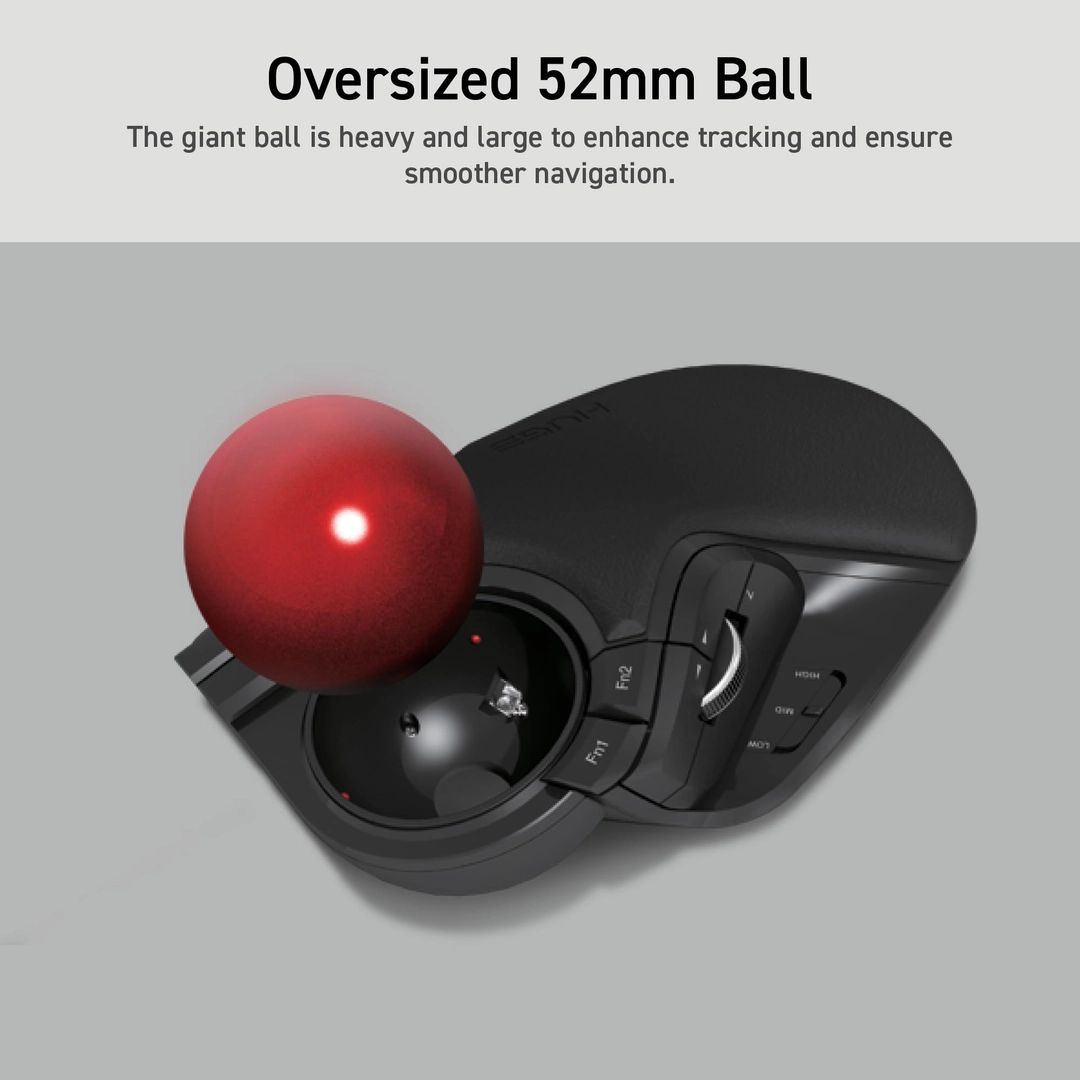 Mysz Trackball Elecom M-HT1DRBK 2,4 GHz z 8 przyciskami do gier