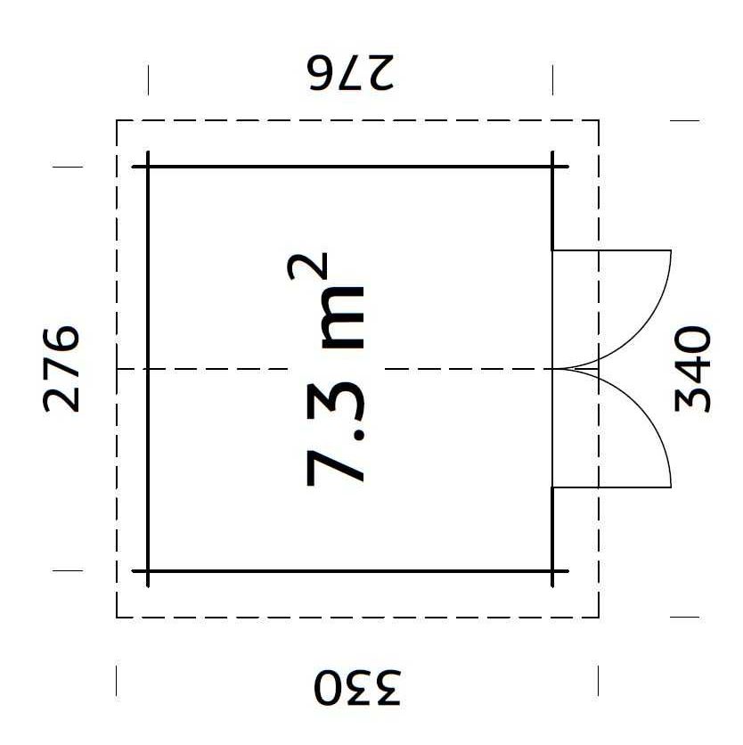 Domek drewniany narzędziowy ogrodowy szopa gospodarczy 2.96x2.96m 28mm