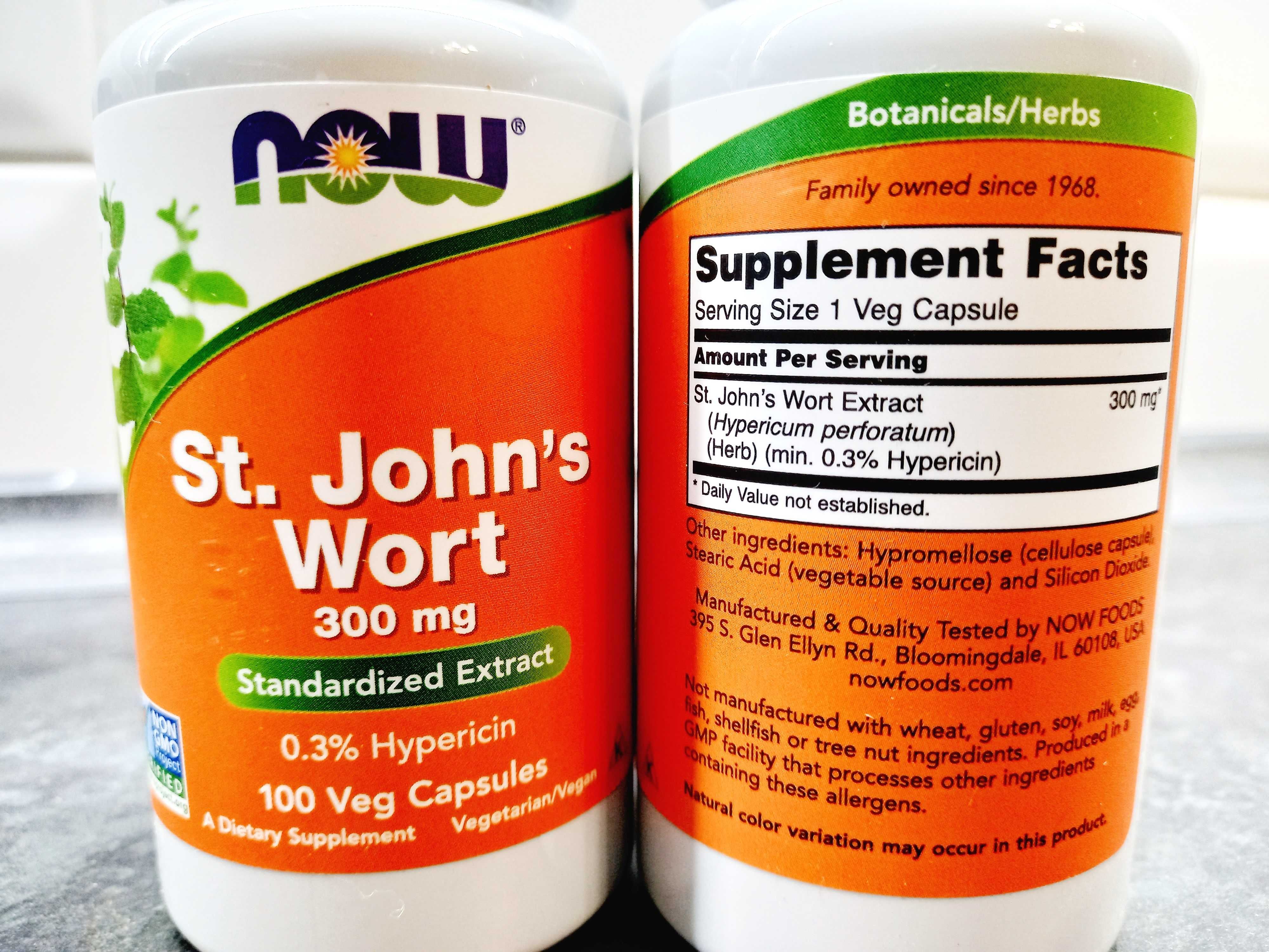 Now Foods, St. John’s Wort 300 мг (100 капс.), зверобой, звіробій