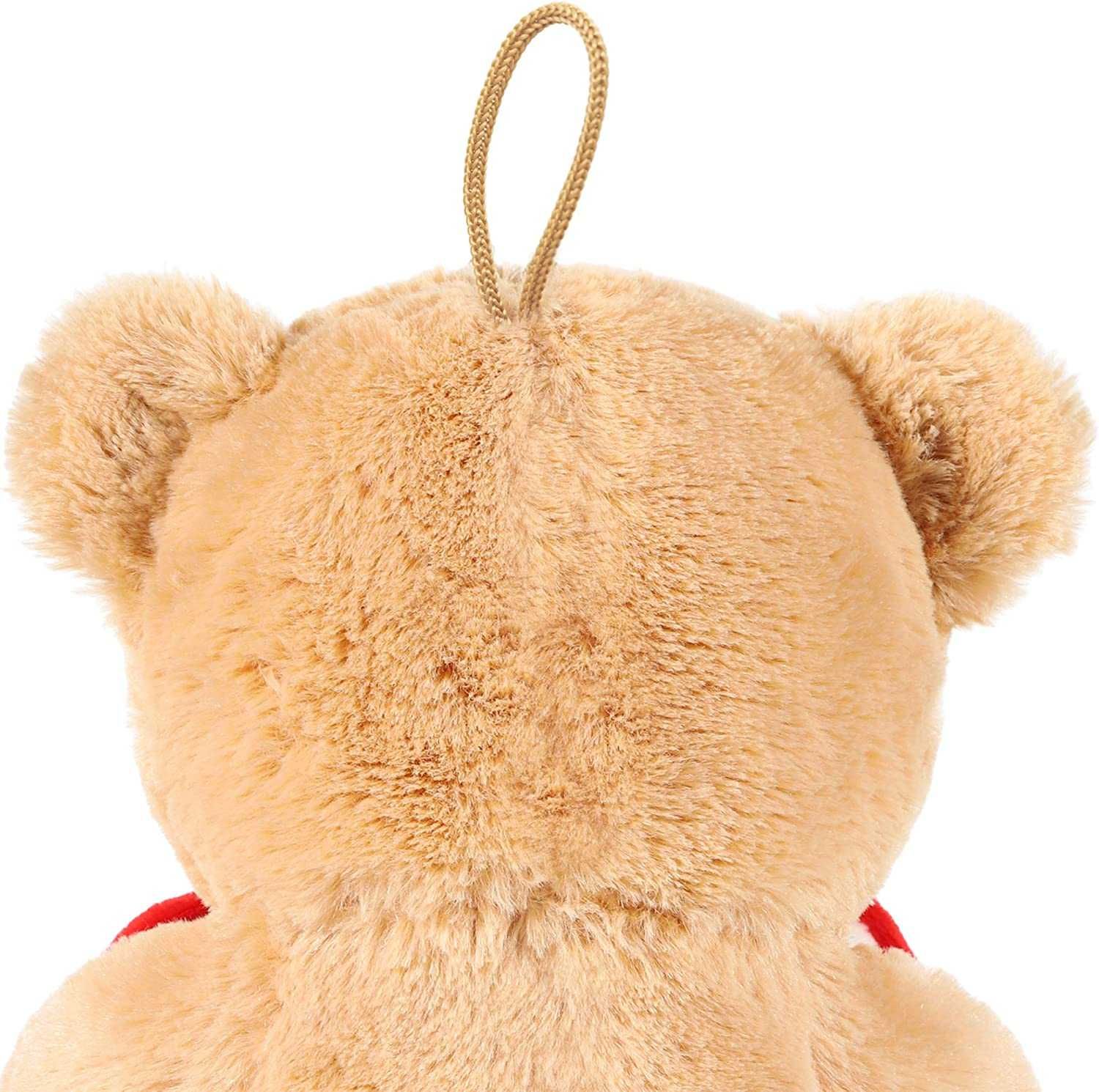 Urso de peluche com coração [vermelho ou rosa] - NOVO