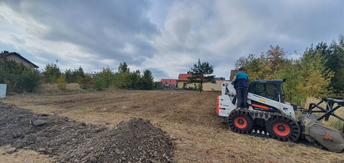 Mulczer leśny bobcat, mulczowanie, usługi mulczerem, mulczer wgłębny.