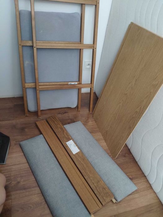 Łóżeczko WOODIES Stardust Cot+Przewijak WOODIES Classic ChangerVintage
