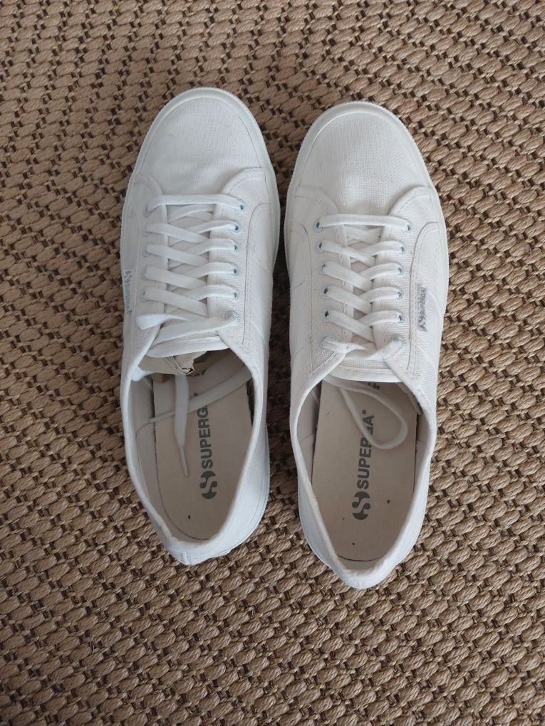 Białe sneakersy trampki tenisówki męskie Superga Canvas Ponadczasowe