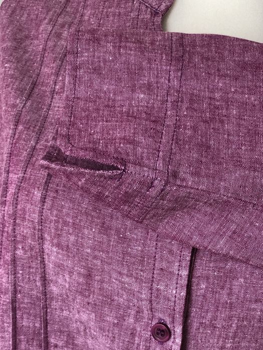 Lniana bluzka ze stójką