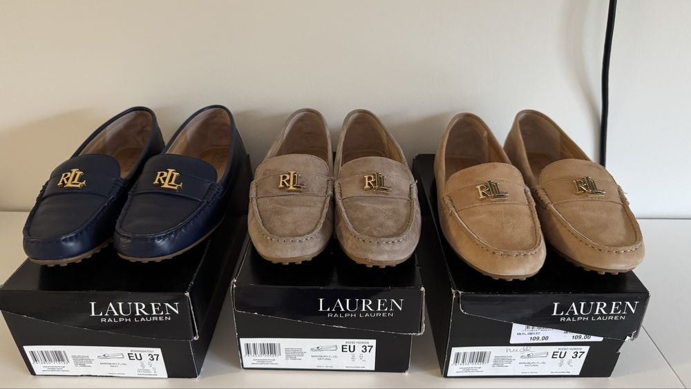 Mocassins pele Ralph Lauren, otimo estado!