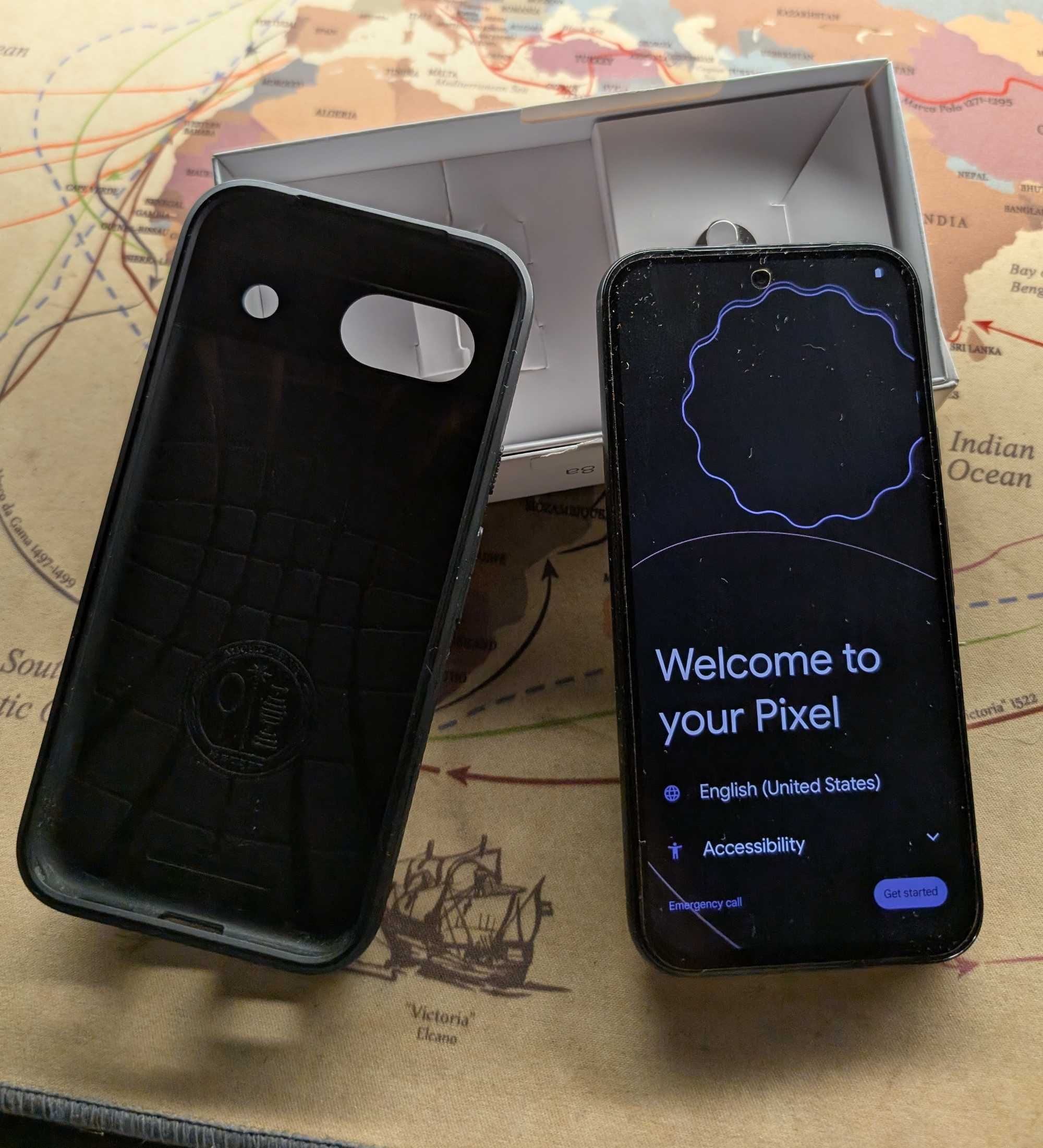 Google PIxel 8A 256GB OBSIDIAN Andr. 16 - stan BDB - gw. do 8.07.2026