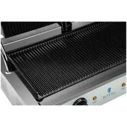 Grill kontaktowy - 2 x 1800 W ryflowany podgrzewacz do panini burgerów