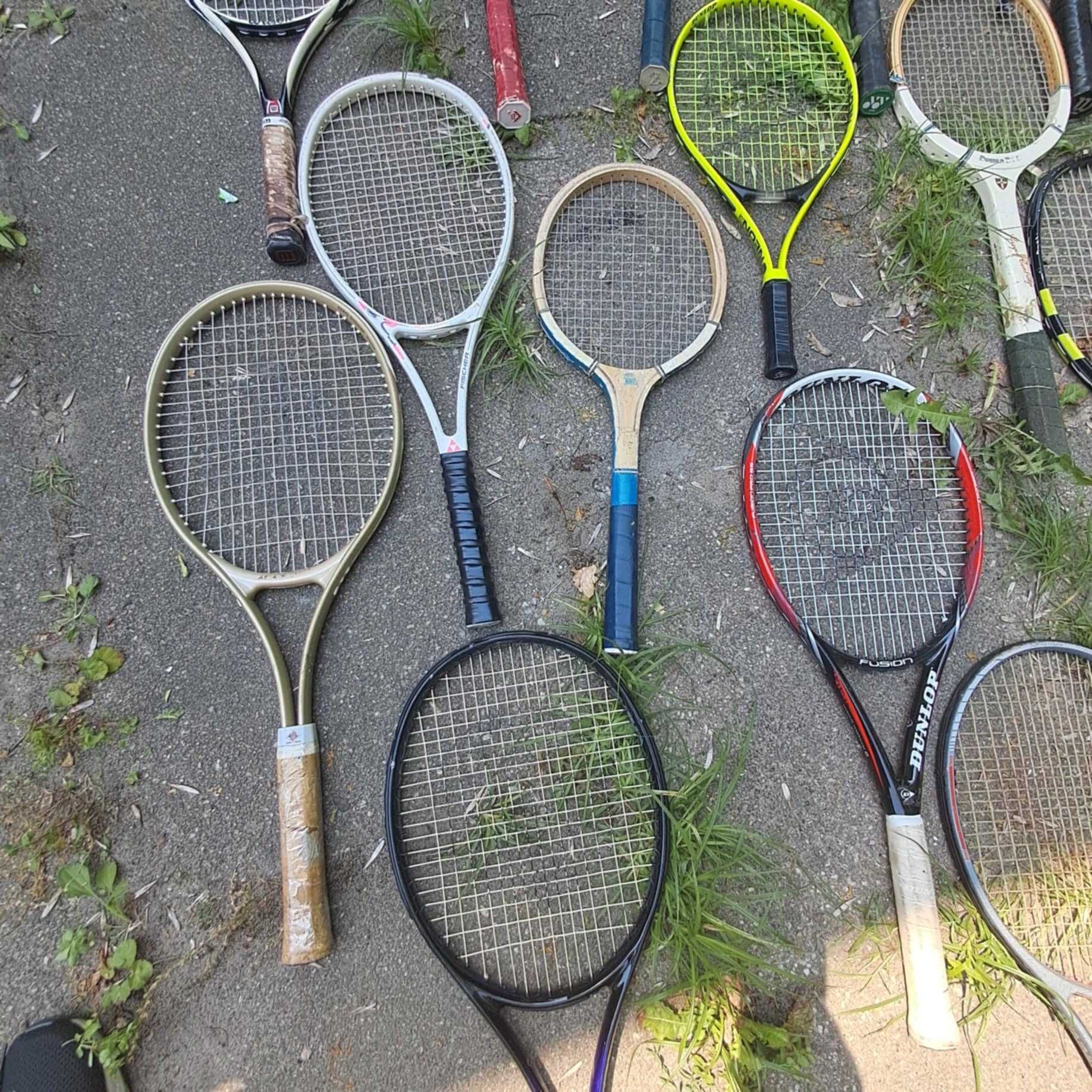 20 szt. rakiety do tenisa rakieta dunlop, fisher, wilson i inne