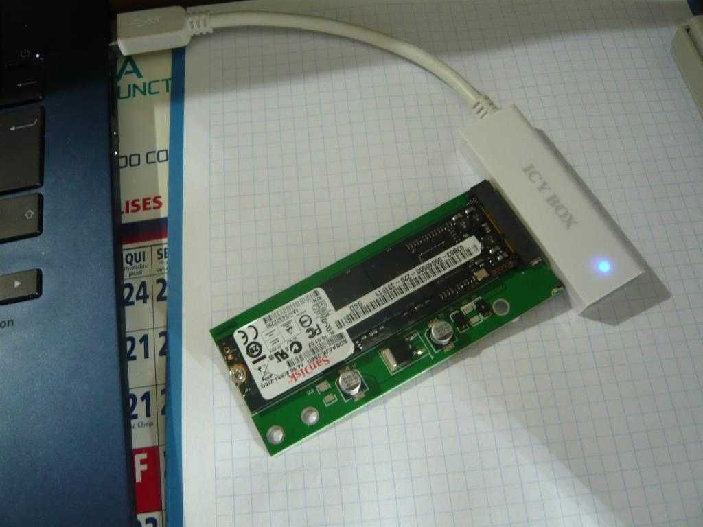 Adaptador disco M.2 mSata (6-12 pinos)-SATA 3