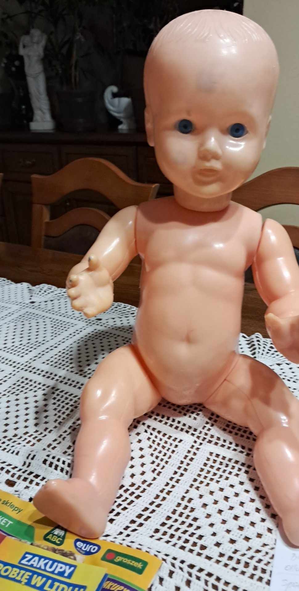 Lalka bobas dziecko PRL