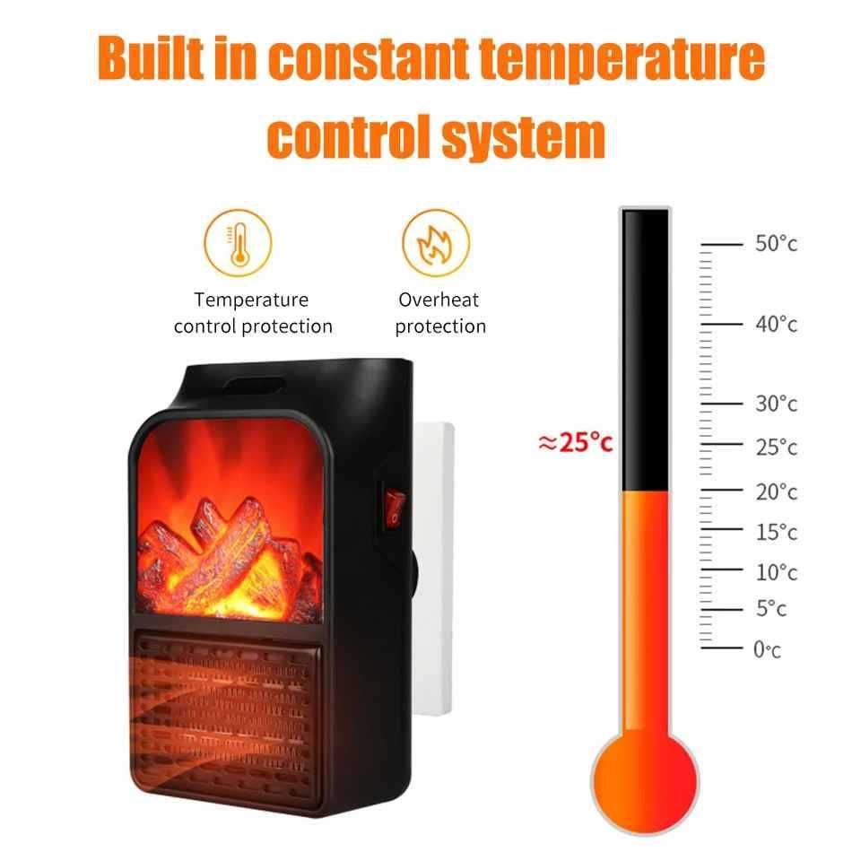 Aquecedor elétrico portátil de parede