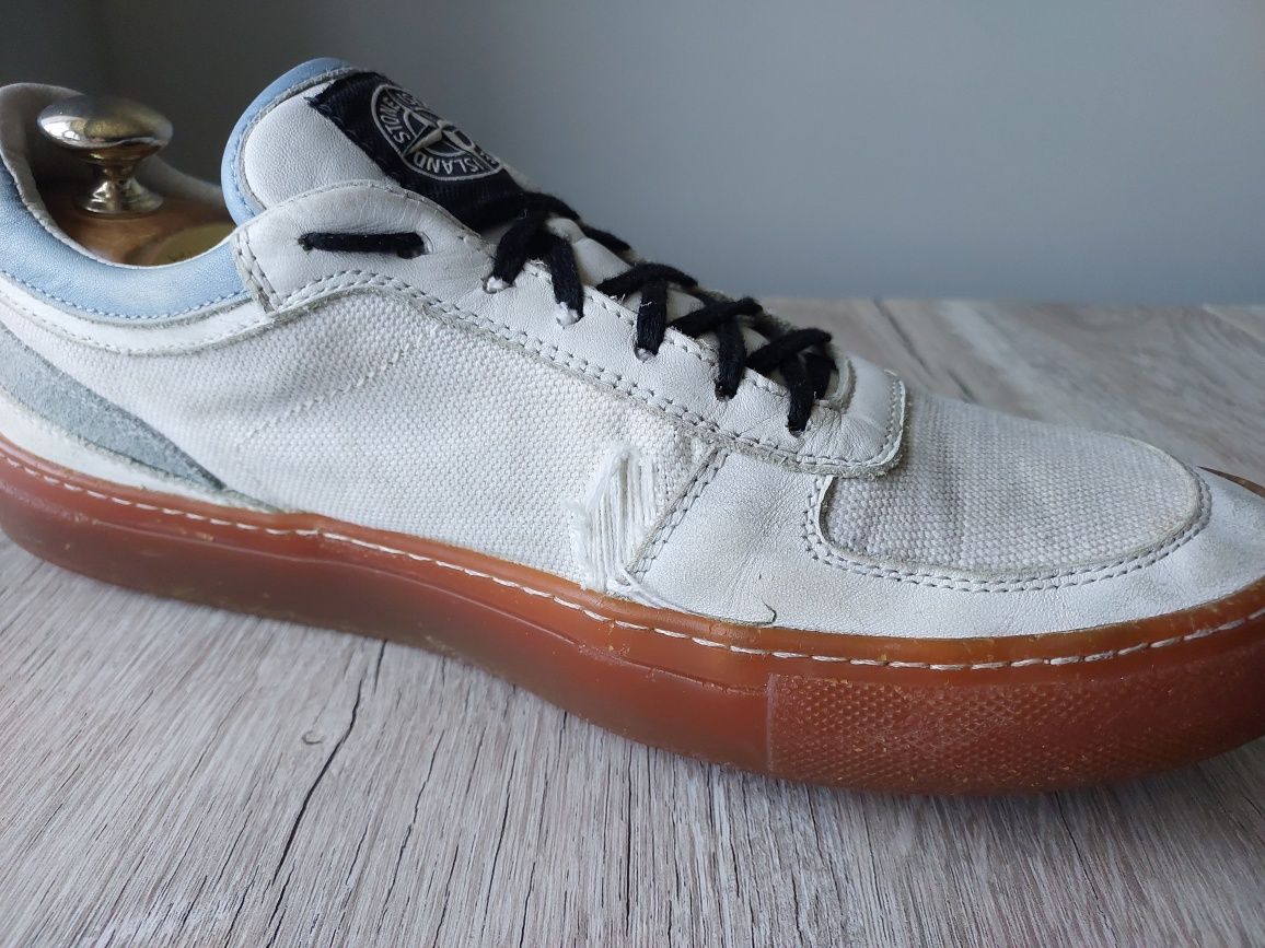 Кросівки Stone Island White Canvas Sneakers