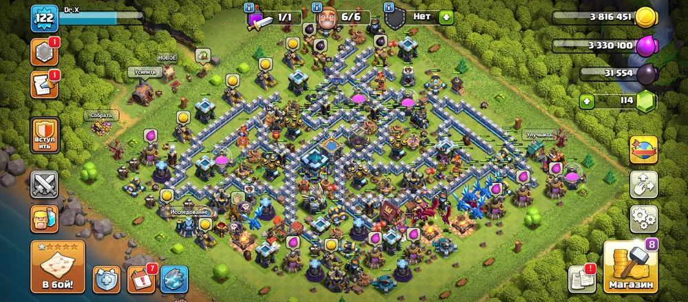 Продаю акаунт у clash of clans 13 тх + браво старс оддельно не можу