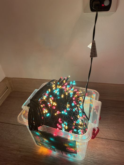 Lampki kolorowe 600 led na choinkę i na dom 20 metrów 8 trybów