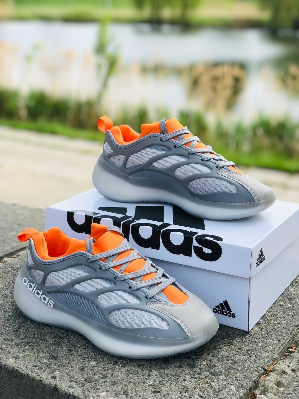 Мужские кроссовки Adidas Серые летние кросовки Адидас Кросівки Адідас
