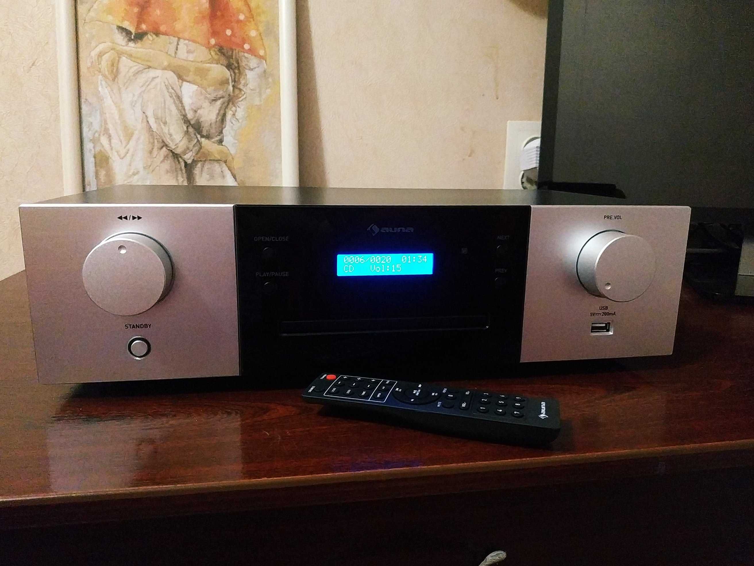 Стильний Hi-Fi CD/USB MP3 програвач Auna CD-1000 DG (10038328)