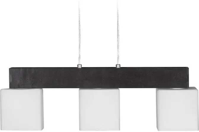 Lampa wisząca kolor wenge klosz mleczny