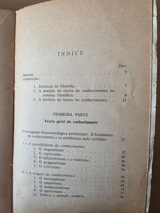 Livro "Teoria do Conhecimento" de António Correia