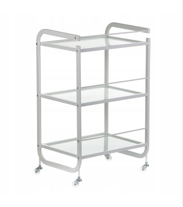 Metalowy regał, wózek kosmetyczny na kółkach, szafka kosmetyczna