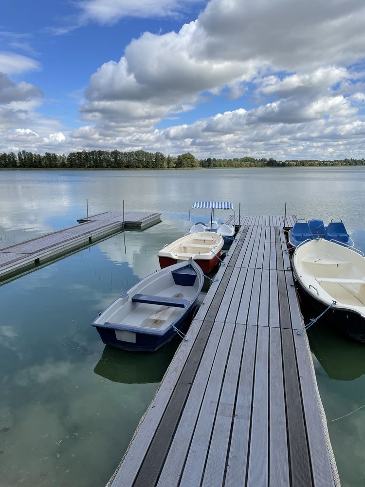 Dom letniskowy, Warmia i Mazury, Kłębowo, łódka, rower wodny, pomost