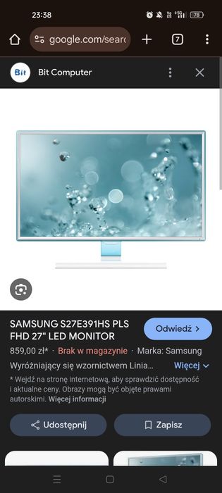 Monitor Samsung 27"