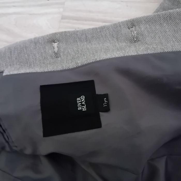River Island marynarka na 11 lat piękna melanż szary