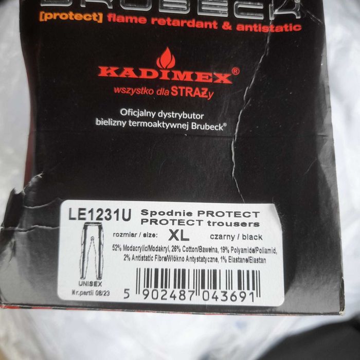Spodnie męskie trudnopalne i antystatyczne Kadimex XL