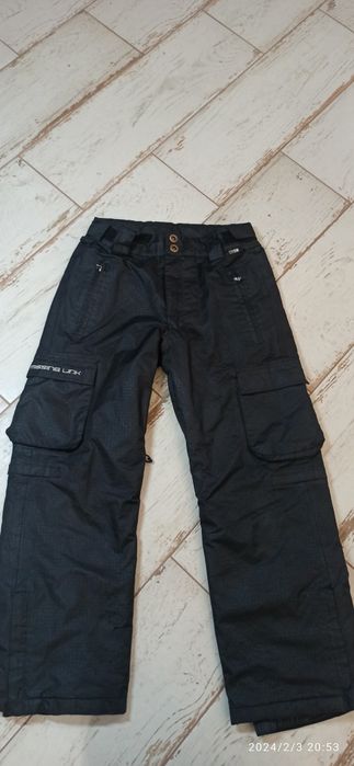 Spodnie zimowe 140 narciarskie bojówki