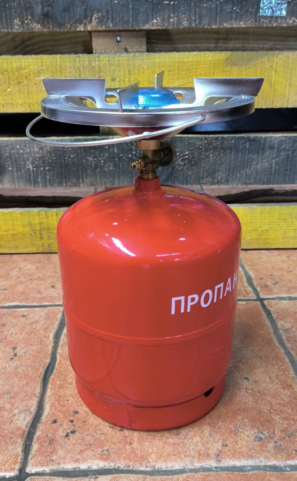 Комплект газовый кемпинг Edon ED-LPG 3kg/балон+горелка+вентиль/Днепр