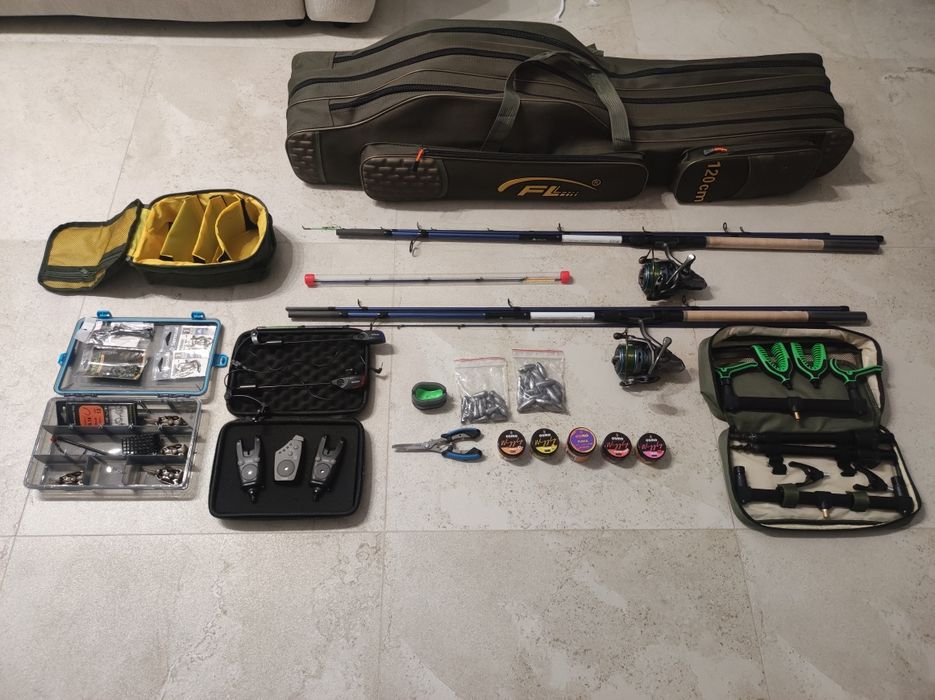 Kompletny zestaw wędkarski Feeder/Method Feeder wędki,fotel,akcesoria