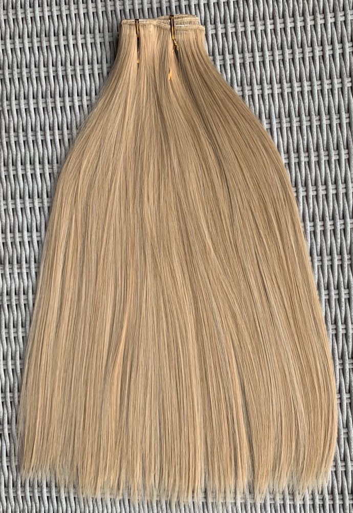 Włosy doczepiane, jasny miodowy blond, 56cm clip in ( 49 )