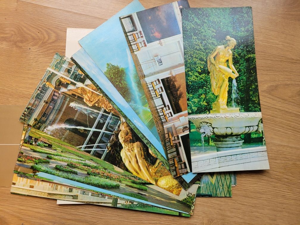 Petrodvorets Moskwa 1978 pocztówki panoramiczne pocztówka Rosja