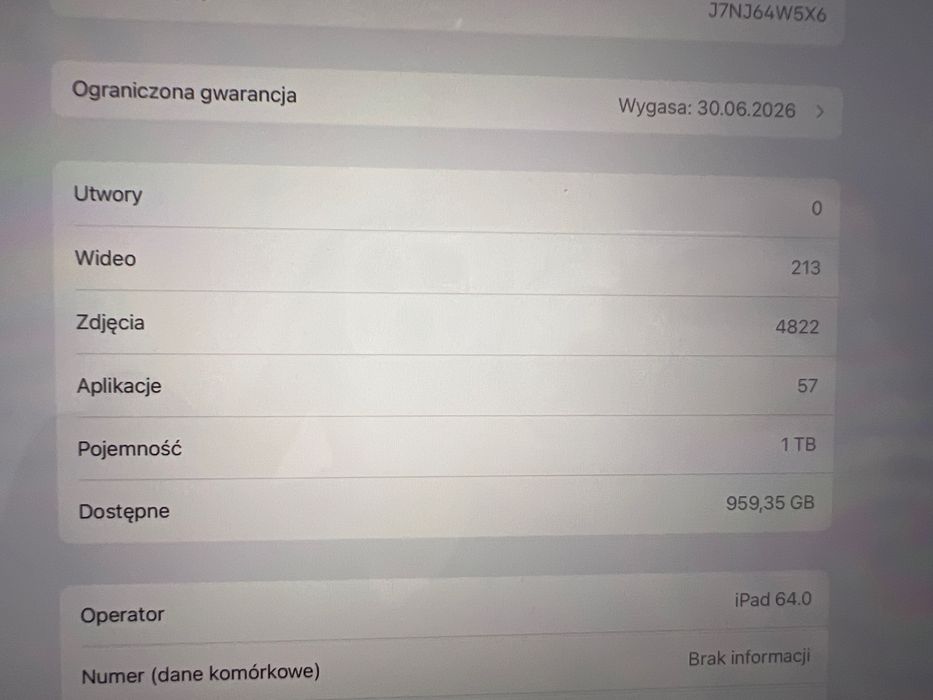 Ipad Air 6gen 13inch 1TB WIFI+CELLURAR