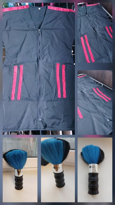 Щётка - Сметка парикмахерская Salon и Фартук накидка парикмахера